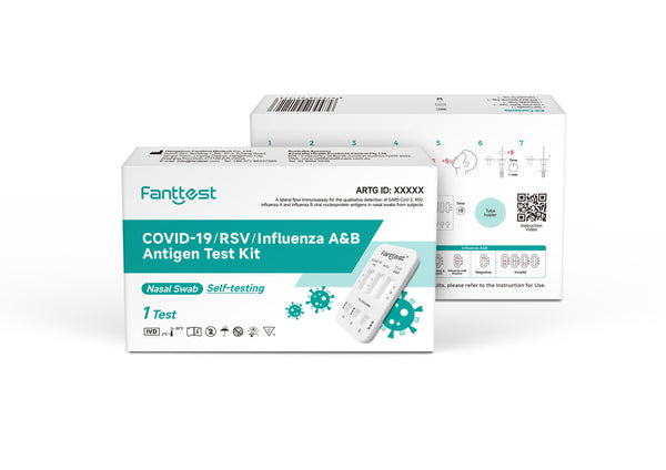 Fanttest Covid-19 RSV/Influenza A&B Antigen Test Kit 5 Pack
