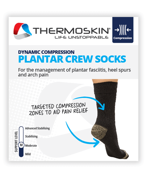 Thermoskin Plantar Compression Socks Crew Sm