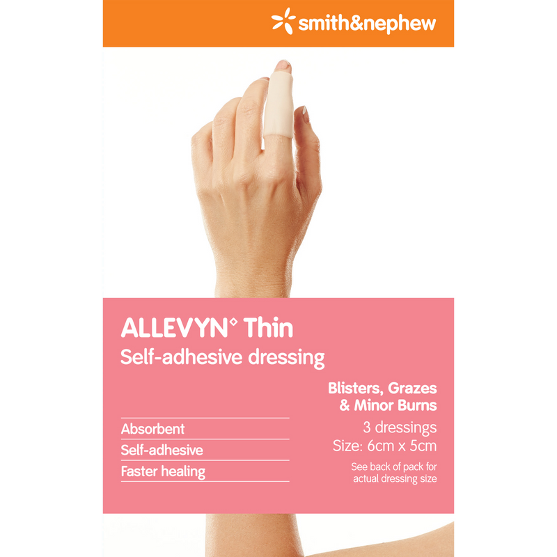 ALLEVYN Thin Self-Adhessive Dressing 6cmx5cm 3 Dressings