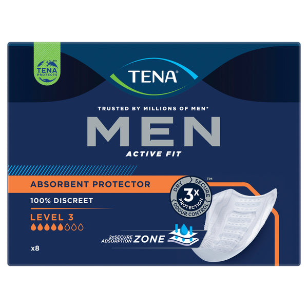 Tena Men Active Fit Absorbent Protector Level 3 Super 8