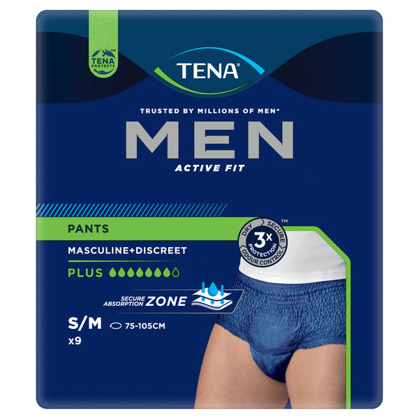 Tena Men Active Fit Pants Plus Navy S/M 9