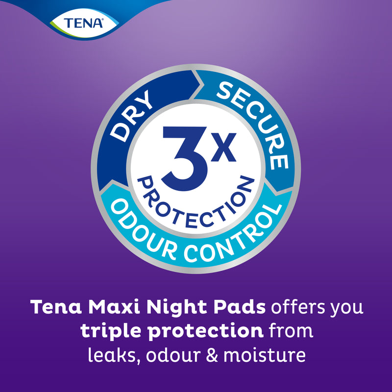 Tena Pads Maxi Night Extra Long Length 14 Pads