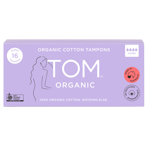 TOM Organic 16 Super Organic Cotton Tampons