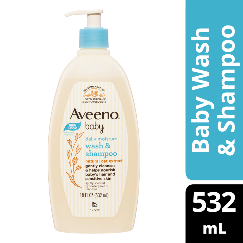 Aveeno Baby Daily Moisture Wash & Shampoo 532ml