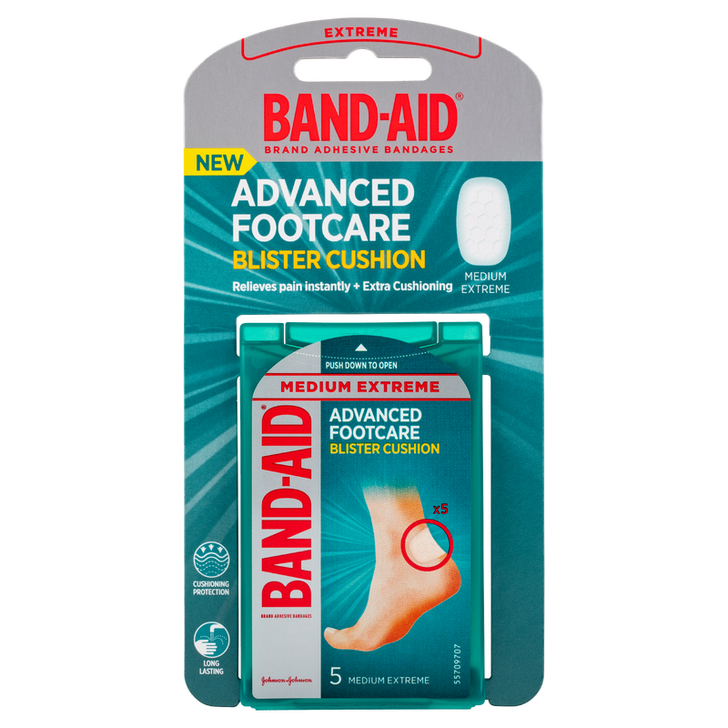 Band-Aid Advanced Footcare Blister Cushion Medium Extreme 5 Pack