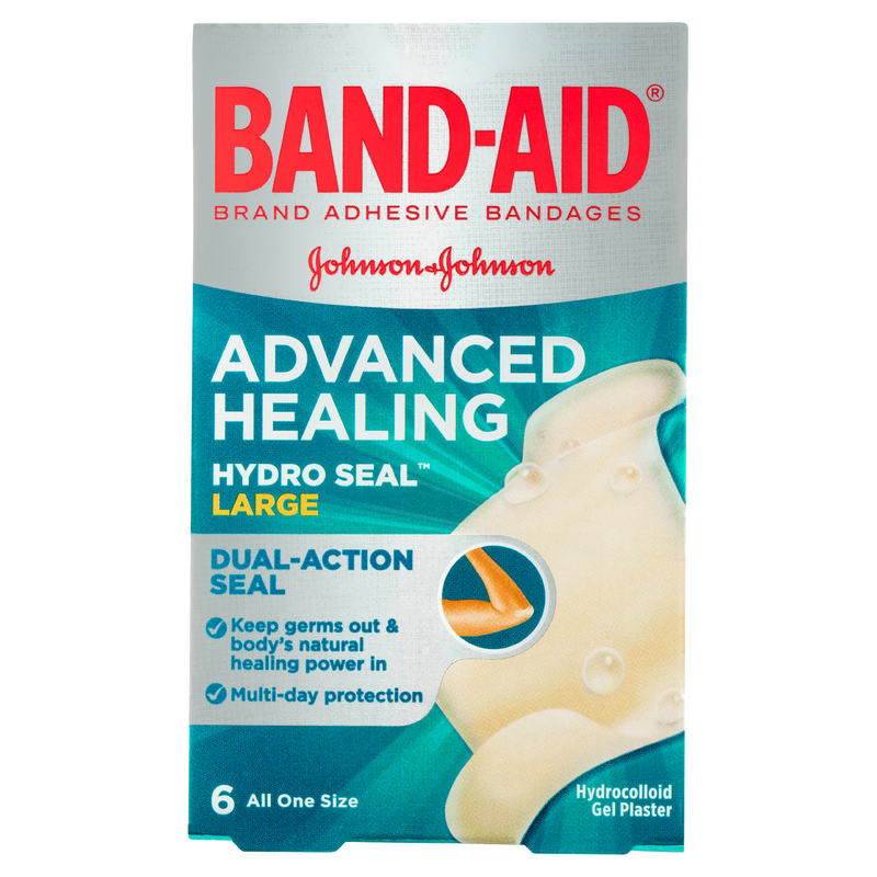 Band-Aid Advanced Healing Hydro Seal Large Gel Plasters 6 Pack
