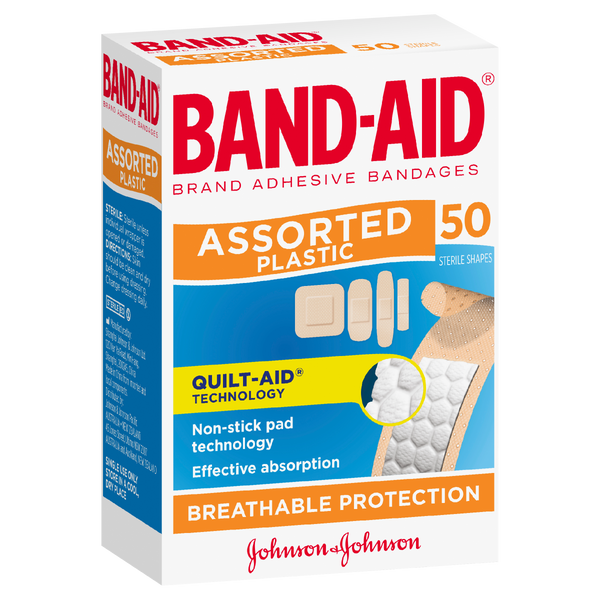 Band-Aid Assorted Plastic Shapes 50