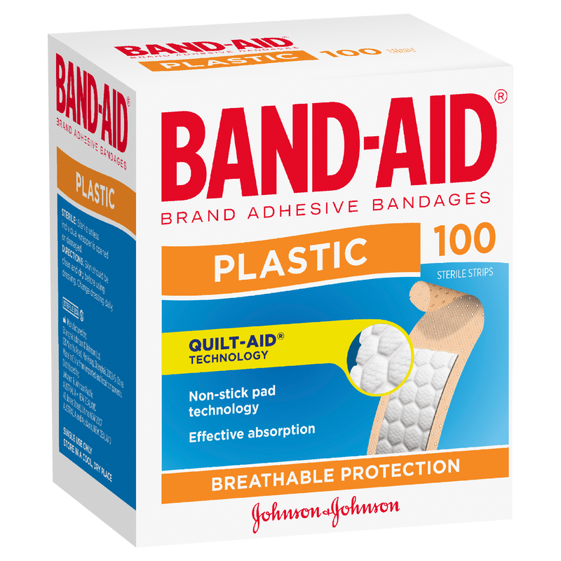 Band-Aid Plastic 100 Sterile Strips
