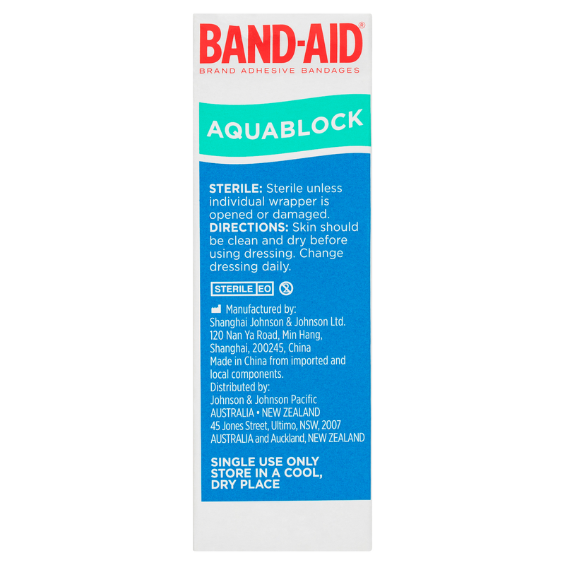 Band-Aid Waterproof Aquablock Sterile Strips 40 Pack