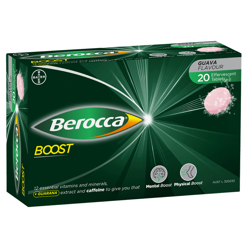 Berocca Boost Guava Flavour 20 Effervescent Tablets