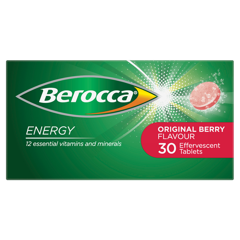 Berocca Energy Original Berry Flavour 30 Effervescent Tablets
