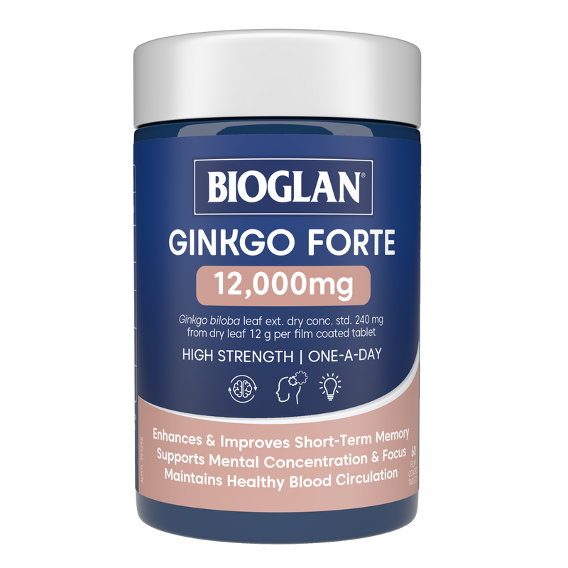 Bioglan Ginkgo Forte 12000mg 60 tablets