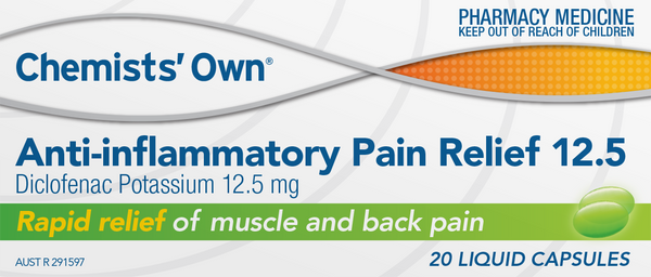Chemists' Own Anti-inflammatory Pain Relief 12.5mg 20 Liquid Capsules