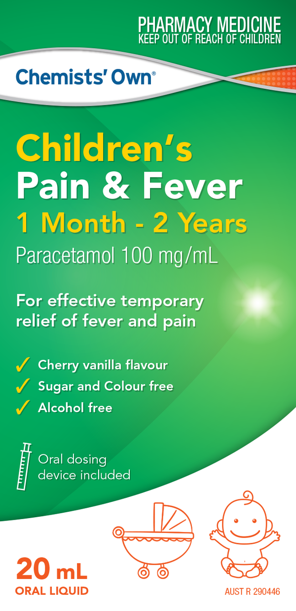 Chemists' Own Children's Paracetamol Pain & Fever 1M - 2Yrs 20ml