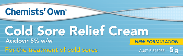 Chemists' Own Cold Sore Relief Cream 5gm
