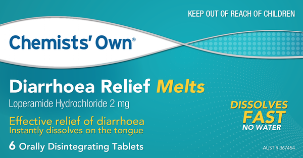 Chemists' Own Diarrhoea Relief Melts 6 Tablets
