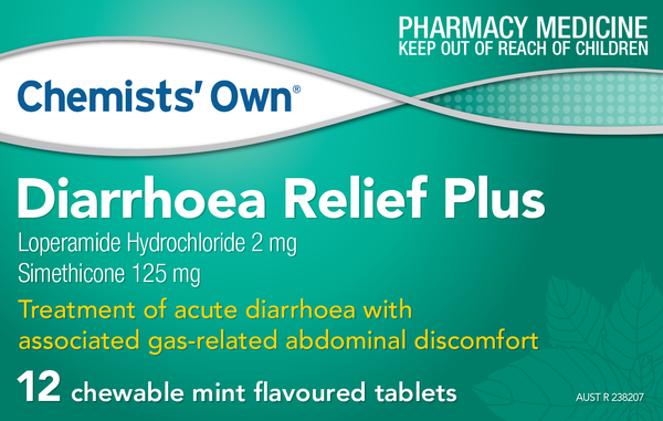 Chemists' Own Diarrhoea Relief Plus Tablets 12