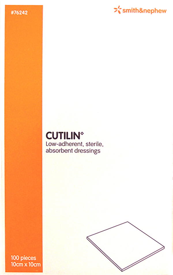 CUTILIN Low-adherent absorbent dressing Sterile 10cm x 10cm Single Unit