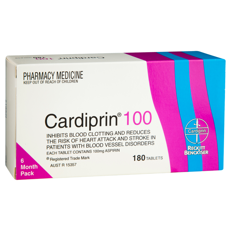 Cardiprin 100mg Aspirin 180 Tablets
