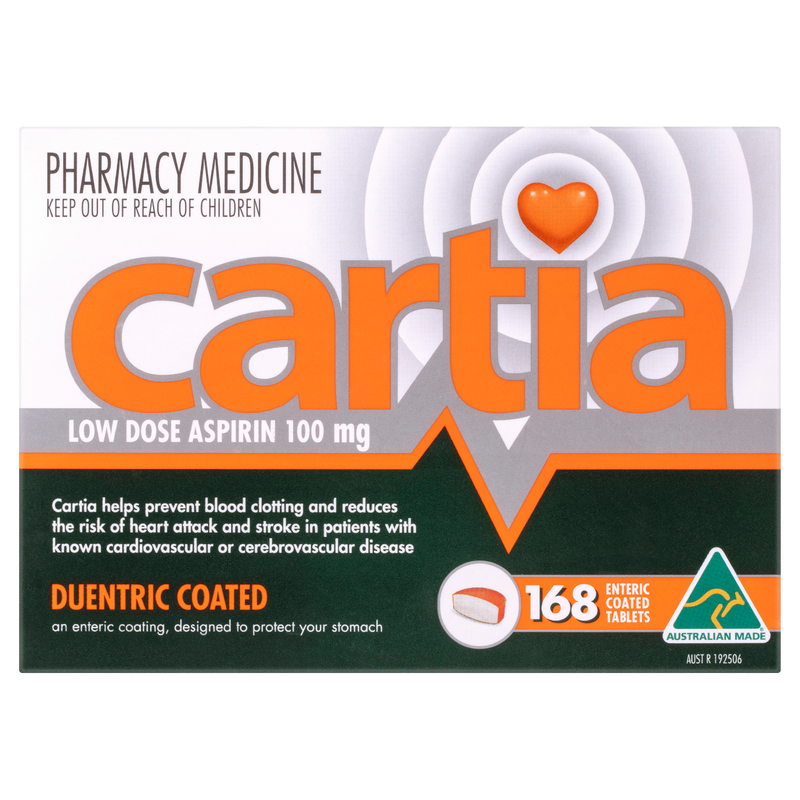 Cartia  Low Dose Aspirin 100 mg 168 Tablets