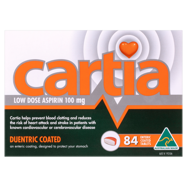 Cartia Low Dose Aspirin 100 mg 84 Tablets