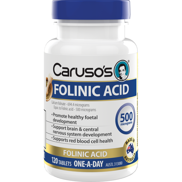 Caruso's Folinic Acid 500mcg 120 Tablets