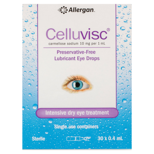 Celluvisc Lubricant Eye Drops 30 x 0.4ml
