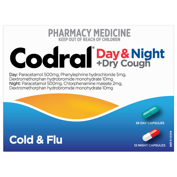 Codral PE Day & Night + Dry Cough 48 Capsules
