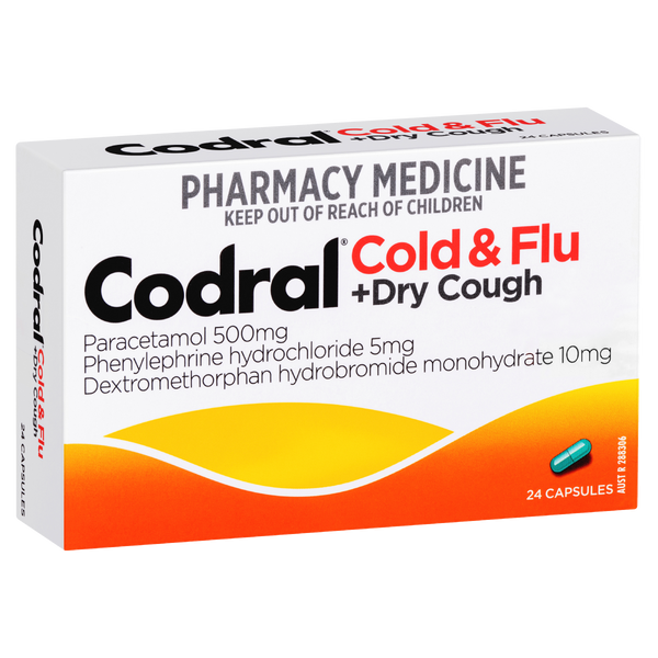 Codral Cold & Flu + Dry Cough Capsules 24 Pack