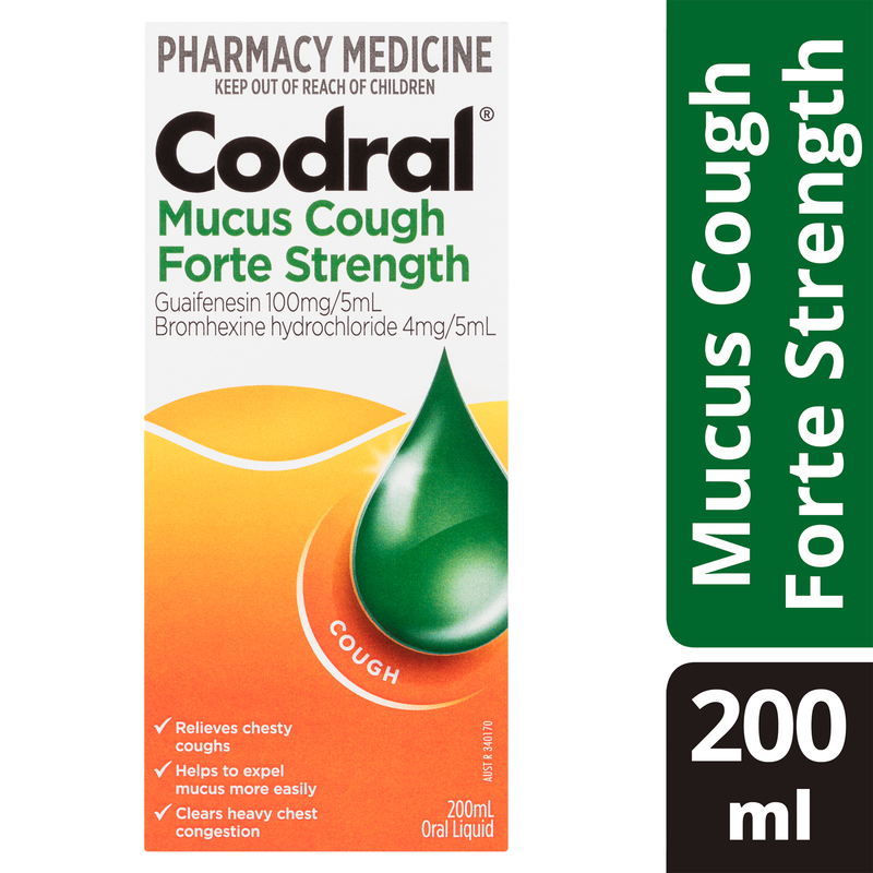 Codral Mucus Cough Forte Strength Liquid Berry Flavour 200mL