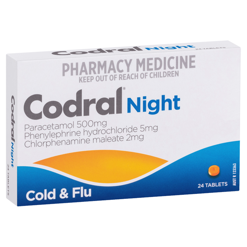 Codral Night Cold & Flu Tablets 24 Pack