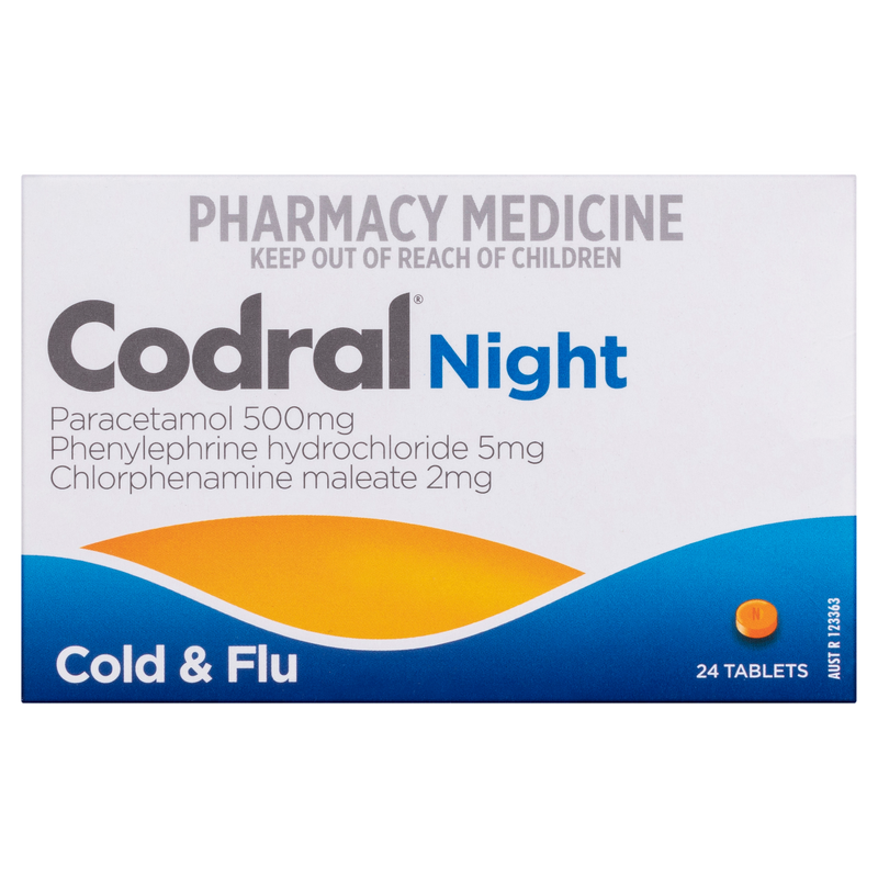 Codral Night Cold & Flu Tablets 24 Pack