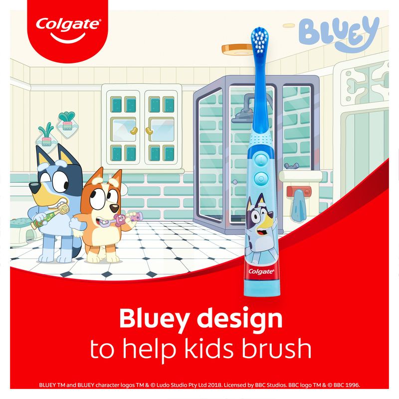 Colgate Kids Junior Bluey Battery Powered Sonic Toothbrush