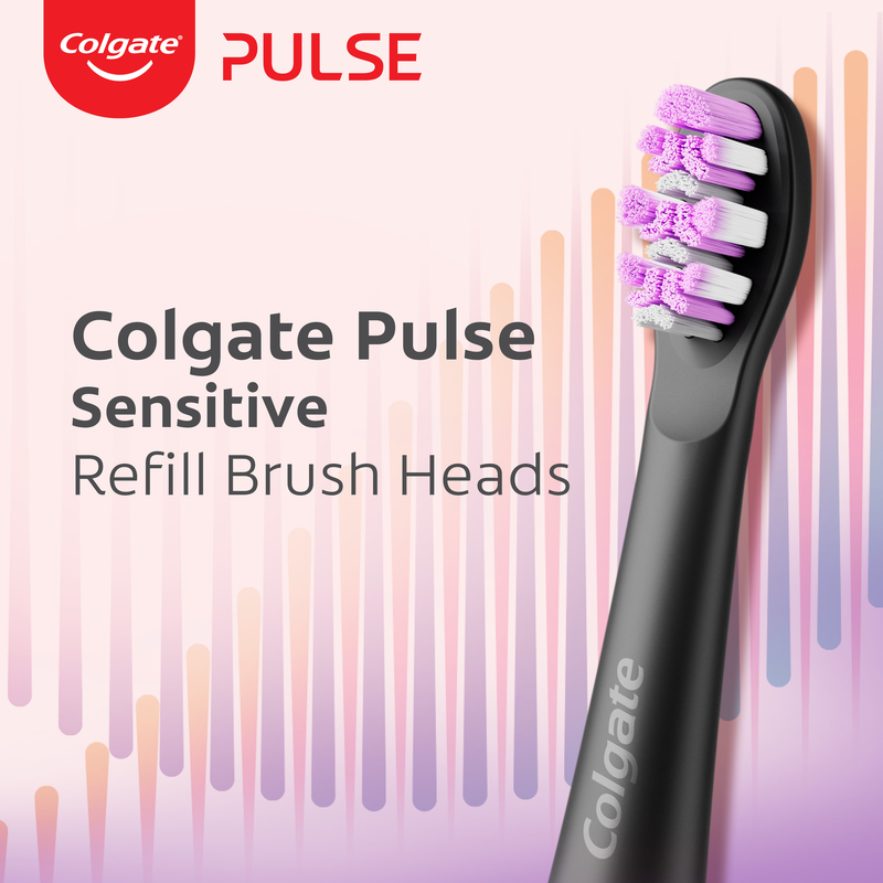 Colgate Pulse Sensitive Electric Toothbrush Replacement Brush Head Refills 4 Pack