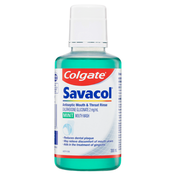 Colgate Savacol Antiseptic Mouth and Throat Rinse Mouthwash 300ml