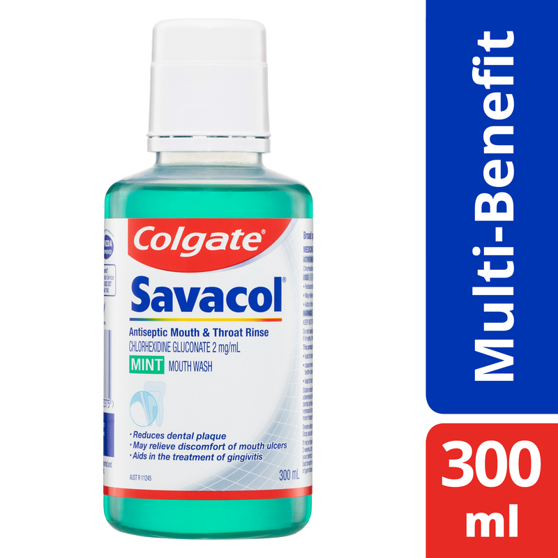 Colgate Savacol Antiseptic Mouth and Throat Rinse Mouthwash 300ml