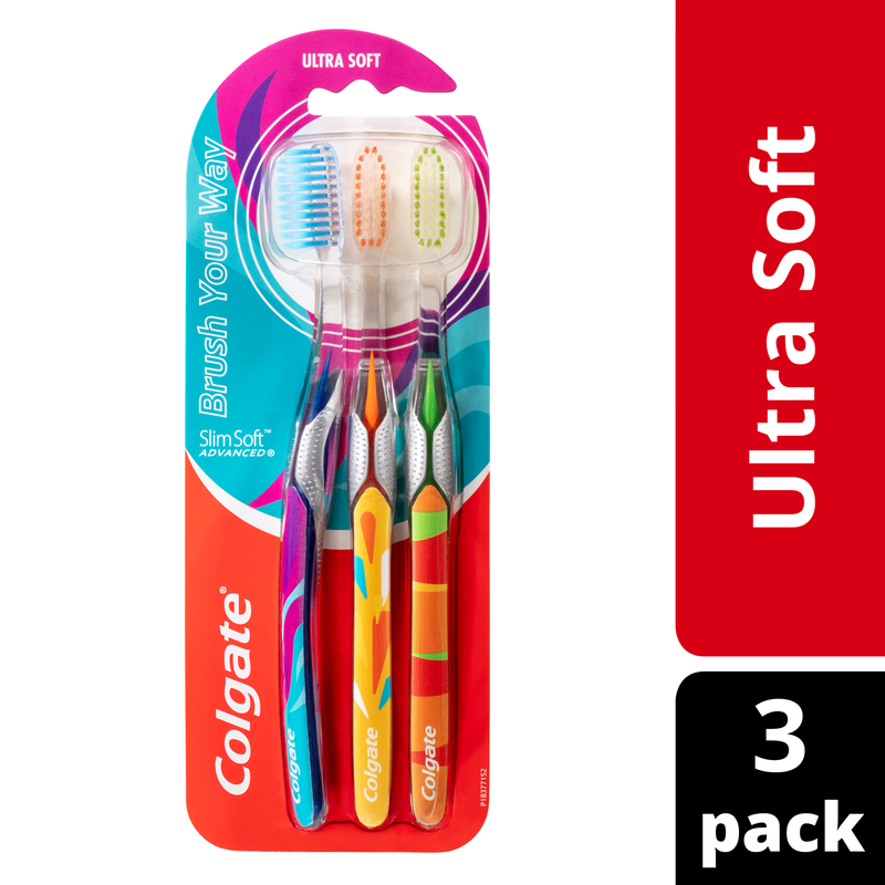 Colgate Slim Soft Advanced Toothbrush 3 Pack