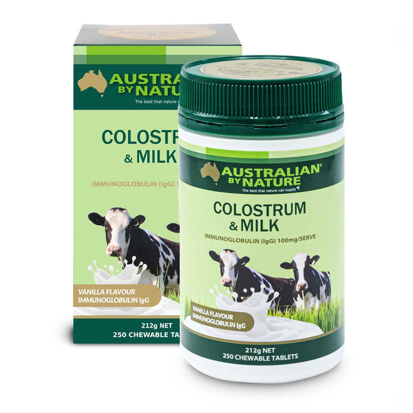 Australian by Nature Colostrum Milk 850mg (Vanilla flavour) 250 Chewable Tablets