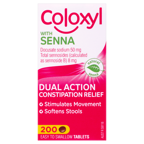 Coloxyl with Senna 200 tablets