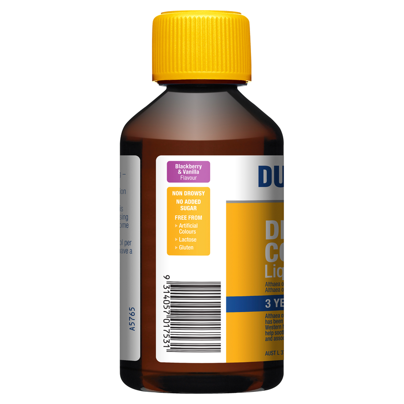 DURO-TUSS RELIEF Dry Cough Liquid 200mL - Blackberry & Vanilla Flavour