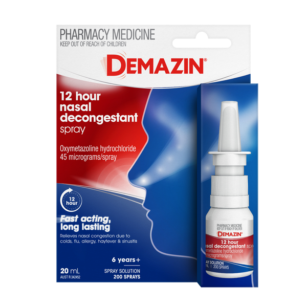 Demazin 12 Hour Nasal Decongestant Spray 20ml