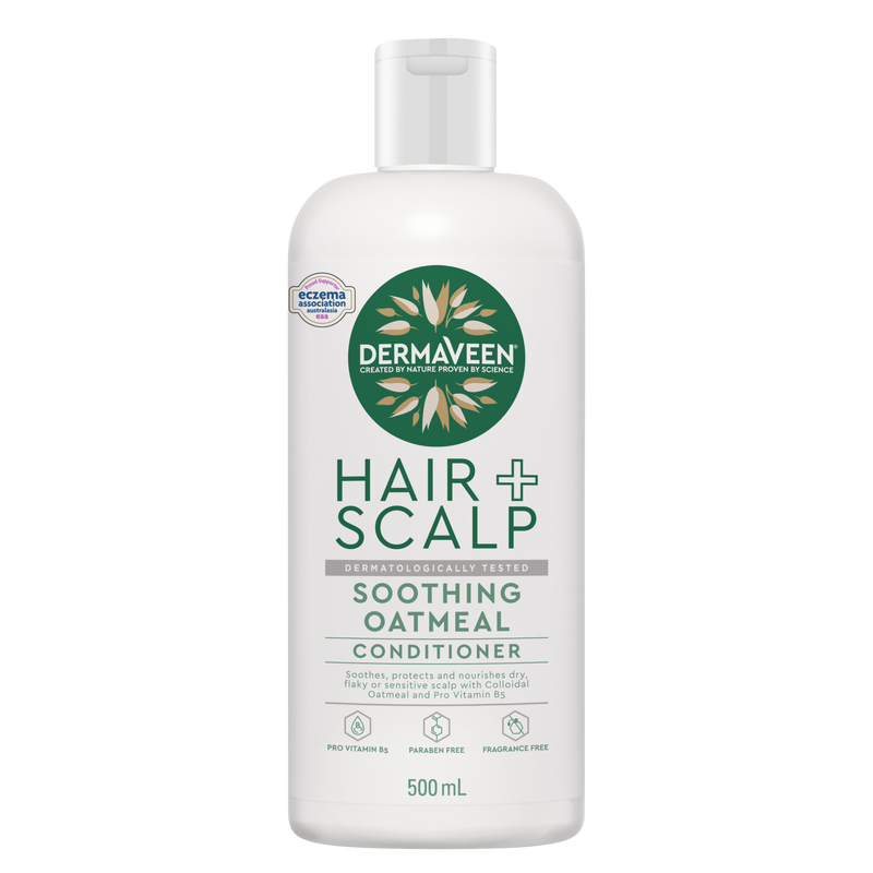 DermaVeen Hair + Scalp Soothing Oatmeal Conditioner for Dry, Flaky or Sensitive Scalps 500mL
