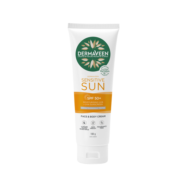 DermaVeen Sensitive Sun SPF 50+ Face & Body Cream 100g