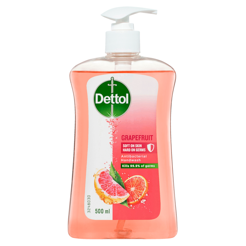 Dettol Antibacterial Liquid Handwash Pump Grapefruit 500ml