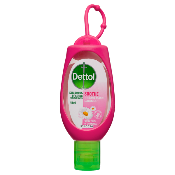 Dettol Healthy Touch Instant Hand Sanitiser Soothe with Chamomile Pink Clip 50ml