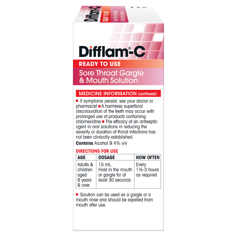 Difflam Plus Sore Throat & Mouth Solution 200ml