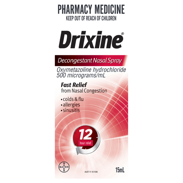 Drixine 12 Hour Relief Decongestant Nasal Spray 15ml