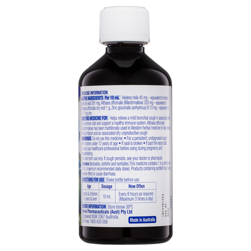 Duro-Tuss Lingering Cough Liquid Immune Support Blackberry & Vanilla 350mL