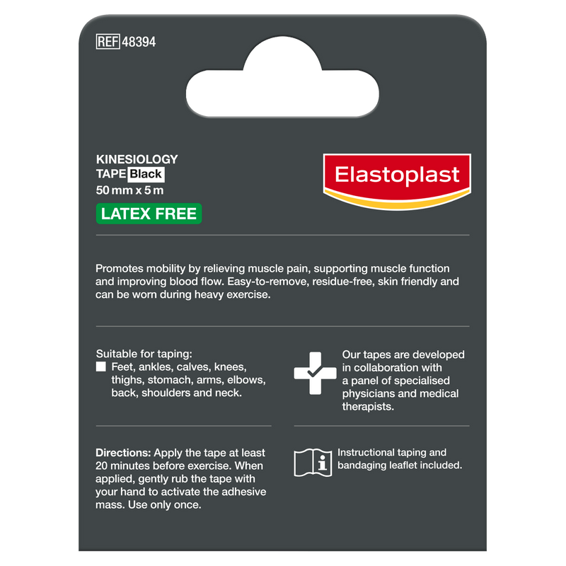 Elastoplast Kinesiology Tape (Black) 50mm x 5m