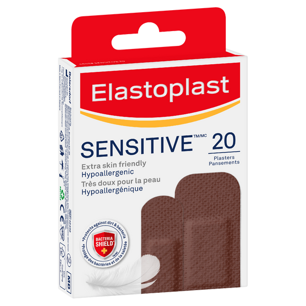 Elastoplast Sensitive Dark 20 Pack
